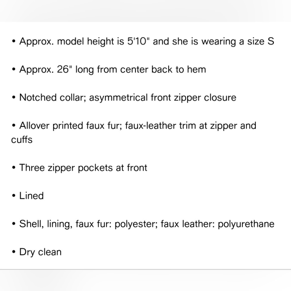 Avex Les Filles leopard print faux fur moto jacket. SMALL - Picture 15 of 15